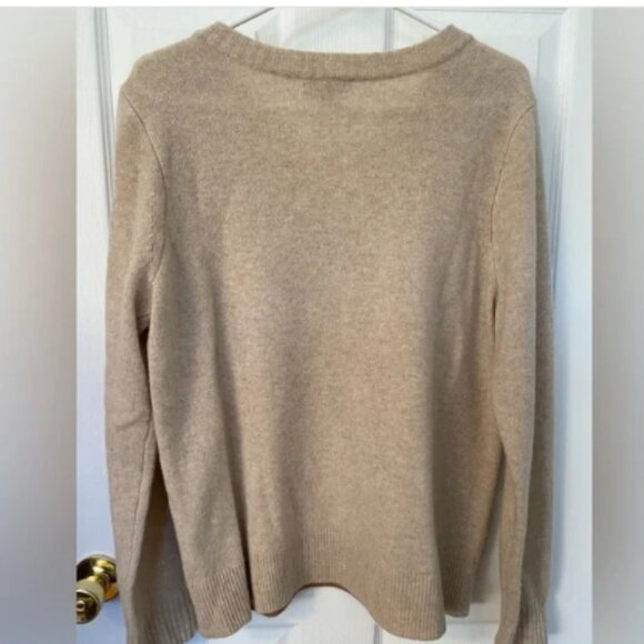 J.Crew Two Tones Beige Wool Sweater Large - Picture 3 of 6